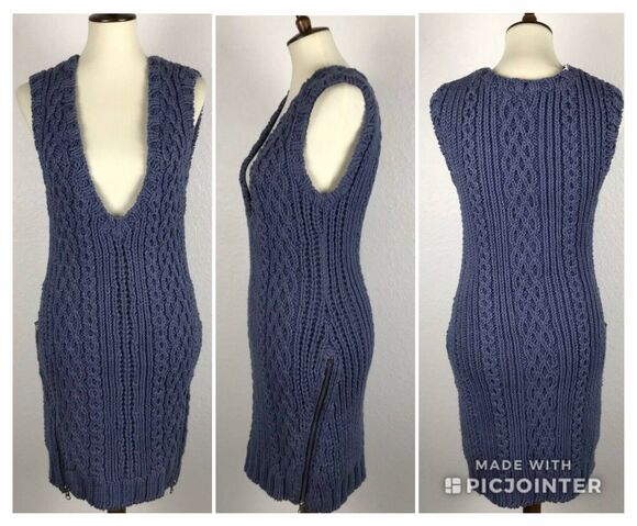 Band Of Outsiders Dresses & Skirts - Band of Outsiders Pullover Cable Knit Bodycon Sweater Zipper Dress